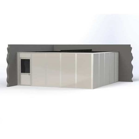 2-Wall Modular In-Plant Office, 8 ft H, 20 ft W, 20 ft D, Gray MPN:VK1STL 20'X20' 2-WALL