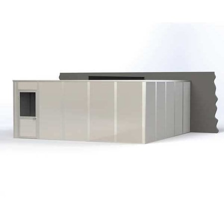 3-Wall Modular In-Plant Office, 8 ft H, 20 ft W, 20 ft D, Gray MPN:VK1STL 20'X20' 3-WALL