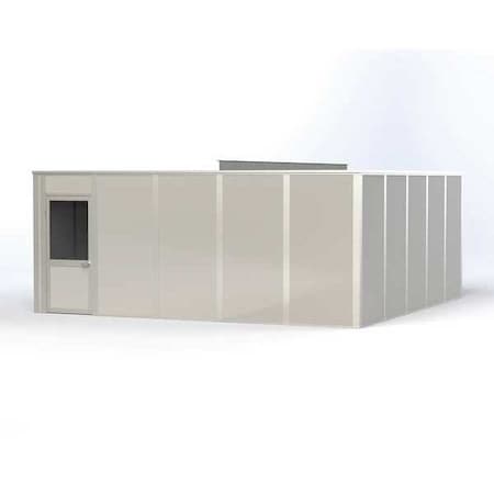 4-Wall Modular In-Plant Office, 8 ft H, 20 ft W, 20 ft D, Gray MPN:VK1STL 20'X20' 4-WALL