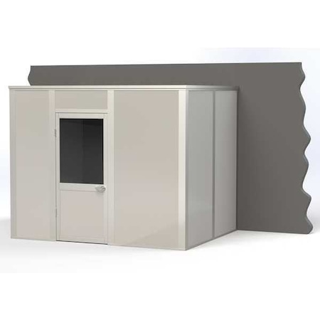 3-Wall Modular In-Plant Office, 8 ft H, 10 ft W, 8 ft D, Gray MPN:VK1STL 8'x10' 3-Wall
