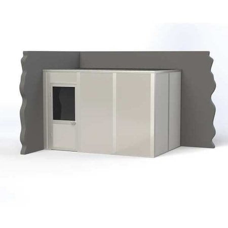 2-Wall Modular In-Plant Office, 8 ft H, 12 ft W, 8 ft D, Gray MPN:VK1STL 8'x12' 2-Wall