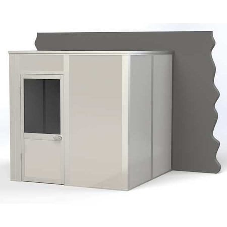 3-Wall Modular In-Plant Office, 8 ft H, 8 ft W, 8 ft D, Gray MPN:VK1STL 8'x8' 3-Wall