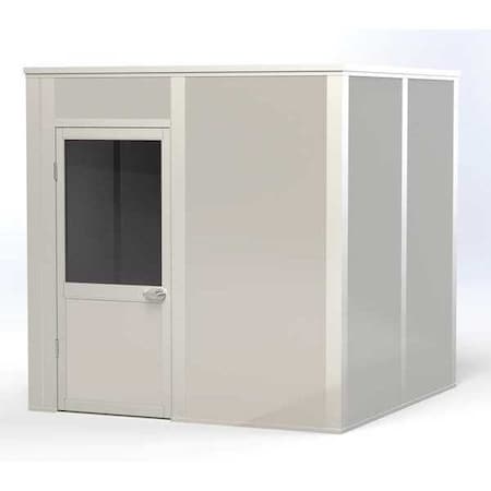 4-Wall Modular In-Plant Office, 8 ft H, 8 ft W, 8 ft D, Gray MPN:VK1STL 8'x8' 4-Wall