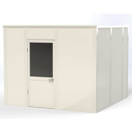 4-Wall Modular In-Plant Office, 8 ft H, 10 ft W, 10 ft D, White MPN:VK1STL-WCM 10'x10' 4-Wall