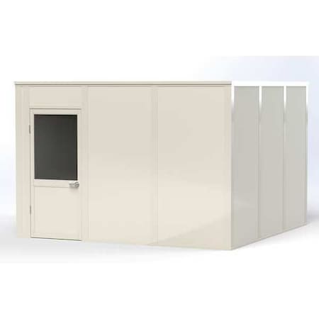 4-Wall Modular In-Plant Office, 8 ft H, 12 ft W, 12 ft D, White MPN:VK1STL-WCM 12'x12' 4-Wall
