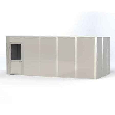4-Wall Modular In-Plant Office, 8 ft H, 20 ft W, 10 ft D, Gray MPN:VK1STL10'X20' 4-WALL