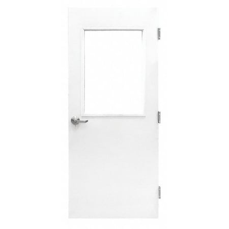 Door with Glass, Steel, 84Hx36W, White MPN:3070DG