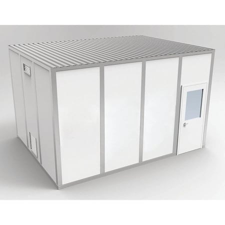 4-Wall Modular Cleanroom, 10 ft 1 3/4 in H, 16 ft 4 1/2 in W, 12 ft 4 1/2 in D, White MPN:8CR1216