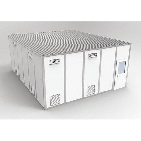 4-Wall Modular Cleanroom, 10 ft 1 3/4 in H, 24 ft 4 1/2 in W, 20 ft 4 1/2 in D, White MPN:8CR2024