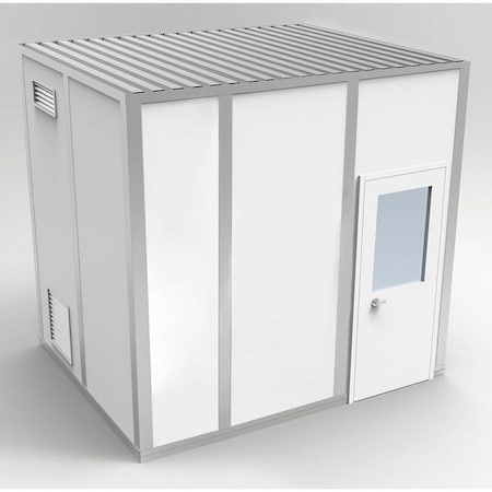 4-Wall Modular Cleanroom, 10 ft 1 3/4 in H, 10 ft 4 1/2 in W, 8 ft 4 1/2 in D, White MPN:8CR810