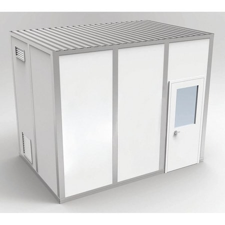4-Wall Modular Cleanroom, 10 ft 1 3/4 in H, 12 ft 4 1/2 in W, 8 ft 4 1/2 in D, White MPN:8CR812