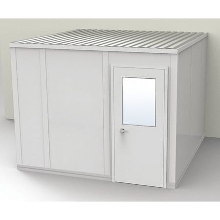3-Wall Modular In-Plant Office, 8 ft 1 3/4 in H, 10 ft 4 1/2 in W, 10 ft 1 1/4 in D, Gray MPN:GS1010G-3