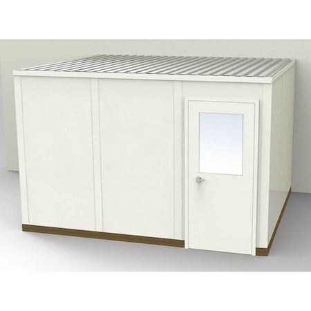 3-Wall Modular In-Plant Office, 8 ft 1 3/4 in H, 12 ft 4 1/2 in W, 10 ft 1 1/4 in D, Beige MPN:GS1012-3