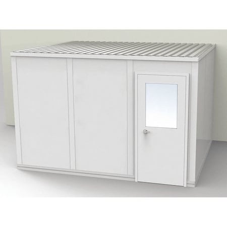 3-Wall Modular In-Plant Office, 8 ft 1 3/4 in H, 12 ft 4 1/2 in W, 10 ft 1 1/4 in D, Gray MPN:GS1012G-3