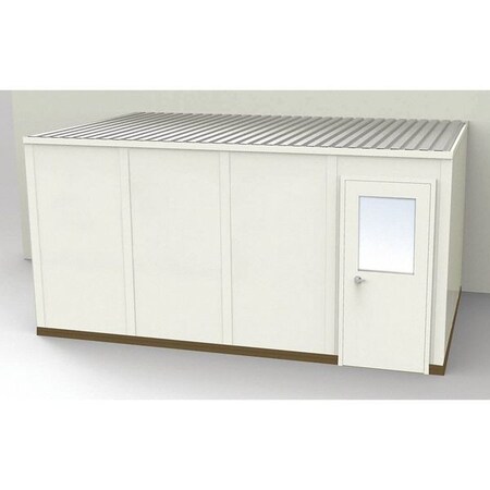 3-Wall Modular In-Plant Office, 8 ft 1 3/4 in H, 16 ft 4 1/2 in W, 10 ft 1 1/4 in D, Beige MPN:GS1016-3
