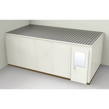 3-Wall Modular In-Plant Office, 8 ft 1 3/4 in H, 20 ft 4 1/2 in W, 10 ft 1 1/4 in D, Beige MPN:GS1020-3