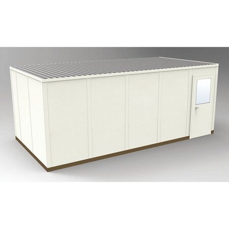 4-Wall Modular In-Plant Office, 8 ft 1 3/4 in H, 20 ft 4 1/2 in W, 10 ft 4 1/2 in D, Beige MPN:GS1020