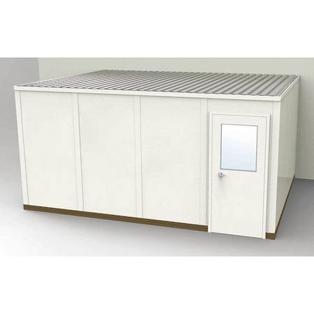 3-Wall Modular In-Plant Office, 8 ft 1 3/4 in H, 16 ft 4 1/2 in W, 12 ft 1 1/4 in D, Beige MPN:GS1216-3
