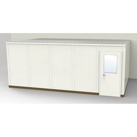 3-Wall Modular In-Plant Office, 8 ft 1 3/4 in H, 20 ft 4 1/2 in W, 12 ft 1 1/4 in D, Beige MPN:GS1220-3