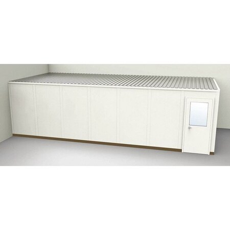 2-Wall Modular In-Plant Office, 8 ft 1 3/4 in H, 28 ft 1 1/4 in W, 12 ft 1 1/4 in D, Beige MPN:GS1228-2