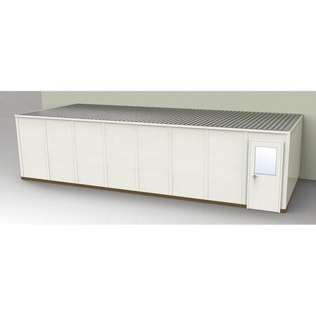 3-Wall Modular In-Plant Office, 8 ft 1 3/4 in H, 32 ft 4 1/2 in W, 12 ft 1 1/4 in D, Beige MPN:GS1232-3