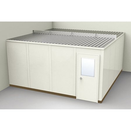 2-Wall Modular In-Plant Office, 8 ft 1 3/4 in H, 16 ft 1 1/4 in W, 16 ft 1 1/4 in D, Beige MPN:GS1616-2