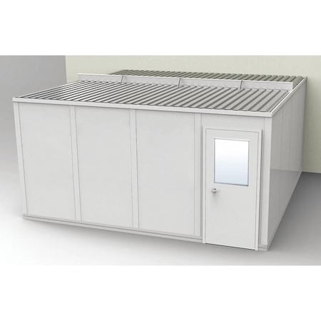 3-Wall Modular In-Plant Office, 8 ft 1 3/4 in H, 16 ft 4 1/2 in W, 16 ft 1 1/4 in D, Gray MPN:GS1616G-3