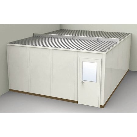 2-Wall Modular In-Plant Office, 8 ft 1 3/4 in H, 20 ft 1 1/4 in W, 16 ft 1 1/4 in D, Beige MPN:GS1620-2