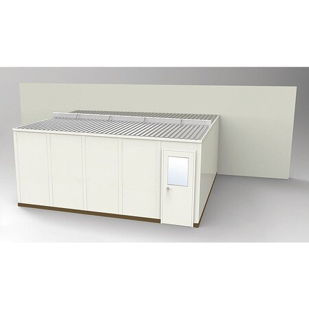3-Wall Modular In-Plant Office, 8 ft 1 3/4 in H, 20 ft 4 1/2 in W, 16 ft 1 1/4 in D, Beige MPN:GS1620-3