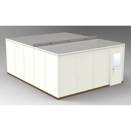 4-Wall Modular In-Plant Office, 8 ft 1 3/4 in H, 20 ft 4 1/2 in W, 16 ft 4 1/2 in D, Beige MPN:GS1620