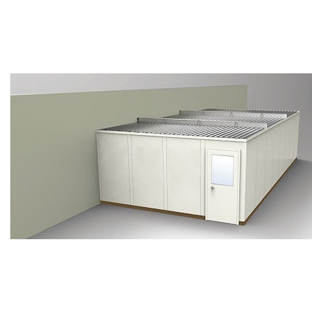 3-Wall Modular In-Plant Office, 8 ft 1 3/4 in H, 32 ft 4 1/2 in W, 16 ft 1 1/4 in D, Beige MPN:GS1632-3