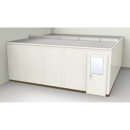 2-Wall Modular In-Plant Office, 8 ft 1 3/4 in H, 20 ft 1 1/4 in W, 20 ft 1 1/4 in D, Beige MPN:GS2020-2