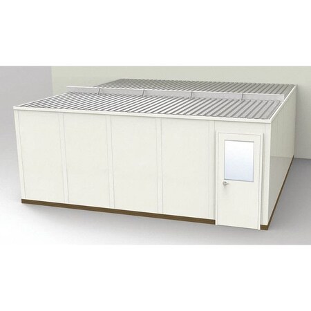 3-Wall Modular In-Plant Office, 8 ft 1 3/4 in H, 20 ft 4 1/2 in W, 20 ft 1 1/4 in D, Beige MPN:GS2020-3