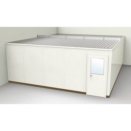 2-Wall Modular In-Plant Office, 8 ft 1 3/4 in H, 24 ft 1 1/4 in W, 20 ft 1 1/4 in D, Beige MPN:GS2024-2
