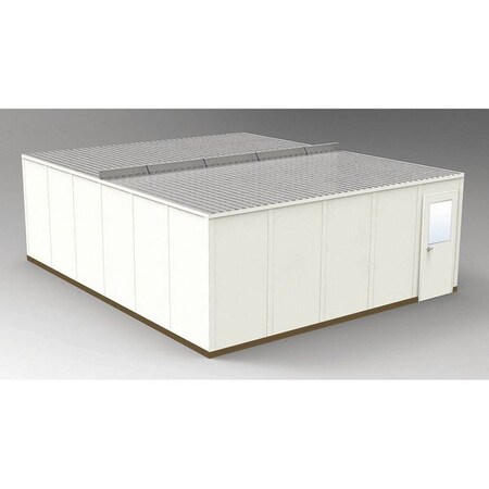 4-Wall Modular In-Plant Office, 8 ft 1 3/4 in H, 24 ft 4 1/2 in W, 20 ft 4 1/2 in D, Beige MPN:GS2024