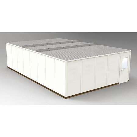 4-Wall Modular In-Plant Office, 8 ft 1 3/4 in H, 32 ft 4 1/2 in W, 20 ft 4 1/2 in D, Beige MPN:GS2032