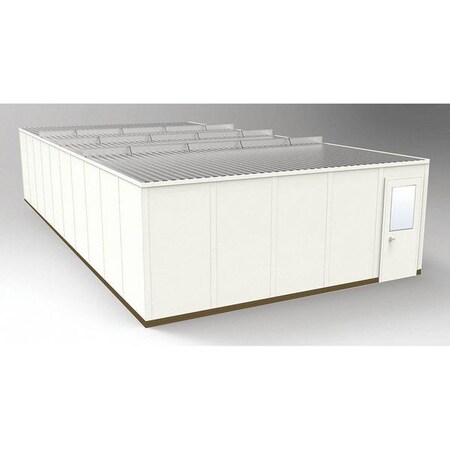 4-Wall Modular In-Plant Office, 8 ft 1 3/4 in H, 40 ft 4 1/2 in W, 20 ft 4 1/2 in D, Beige MPN:GS2040