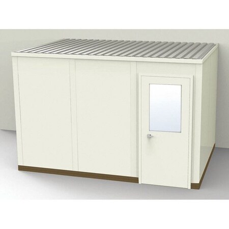 3-Wall Modular In-Plant Office, 8 ft 1 3/4 in H, 12 ft 4 1/2 in W, 8 ft 1 1/4 in D, Beige MPN:GS812-3