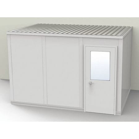 3-Wall Modular In-Plant Office, 8 ft 1 3/4 in H, 12 ft 4 1/2 in W, 8 ft 1 1/4 in D, Gray MPN:GS812G-3