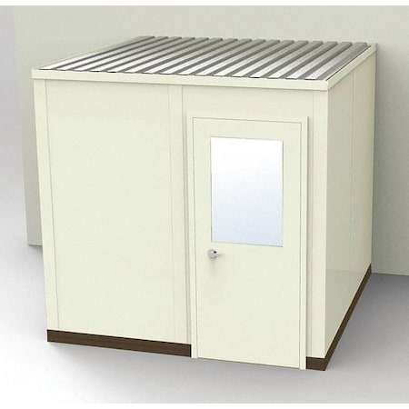 3-Wall Modular In-Plant Office, 8 ft 1 3/4 in H, 8 ft 4 1/2 in W, 8 ft 1 1/4 in D, Beige MPN:GS88-3