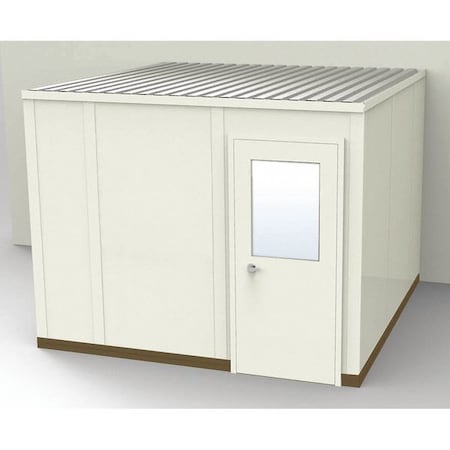 3-Wall Modular In-Plant Office, 8 ft 1 3/4 in H, 10 ft 4 1/2 in W, 10 ft 1 1/4 in D, Beige MPN:GV1010-3