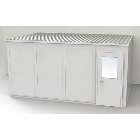 3-Wall Modular In-Plant Office, 8 ft 1 3/4 in H, 16 ft 4 1/2 in W, 10 ft 1 1/4 in D, Gray MPN:GV1016G-3
