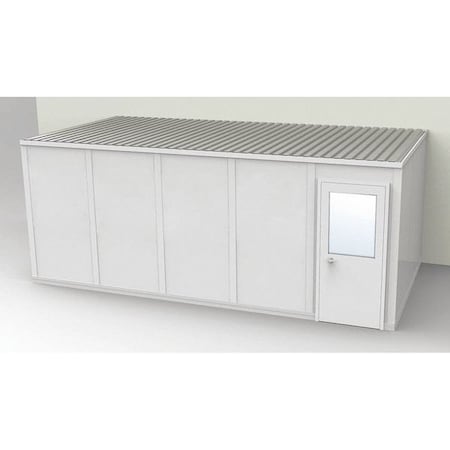 3-Wall Modular In-Plant Office, 8 ft 1 3/4 in H, 20 ft 4 1/2 in W, 10 ft 1 1/4 in D, Gray MPN:GV1020G-3