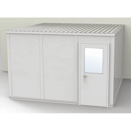 3-Wall Modular In-Plant Office, 8 ft 1 3/4 in H, 12 ft 4 1/2 in W, 12 ft 1 1/4 in D, Gray MPN:GV1212G-3