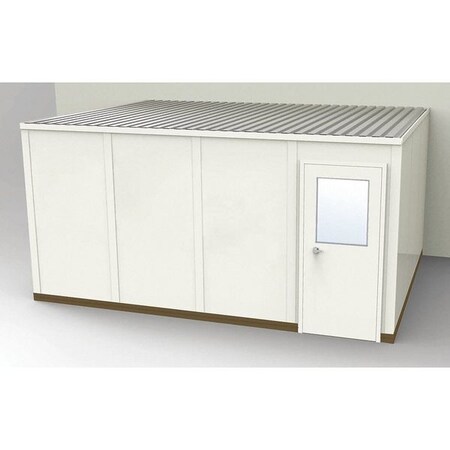 3-Wall Modular In-Plant Office, 8 ft 1 3/4 in H, 16 ft 4 1/2 in W, 12 ft 1 1/4 in D, Beige MPN:GV1216-3