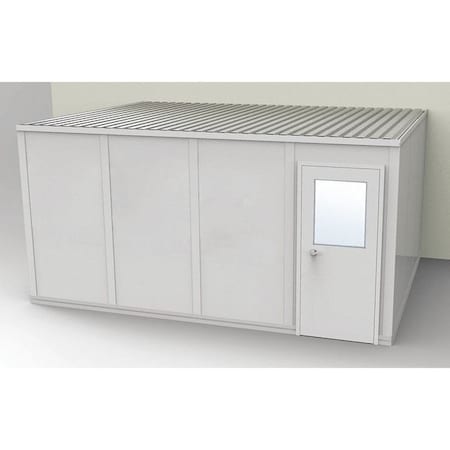 3-Wall Modular In-Plant Office, 8 ft 1 3/4 in H, 16 ft 4 1/2 in W, 12 ft 1 1/4 in D, Gray MPN:GV1216G-3