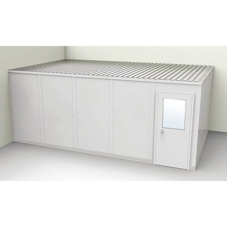 2-Wall Modular In-Plant Office, 8 ft 1 3/4 in H, 20 ft 1 1/4 in W, 12 ft 1 1/4 in D, Gray MPN:GV1220G-2