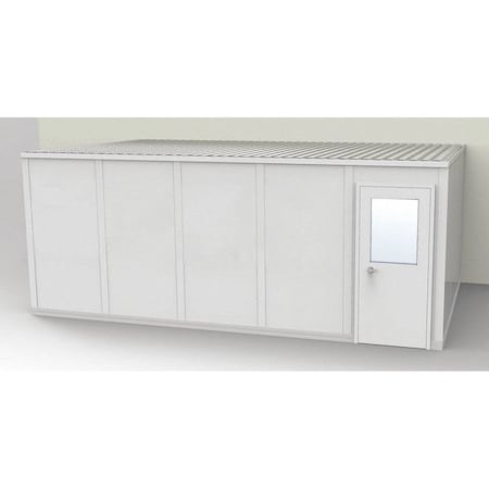 3-Wall Modular In-Plant Office, 8 ft 1 3/4 in H, 20 ft 4 1/2 in W, 12 ft 1 1/4 in D, Gray MPN:GV1220G-3