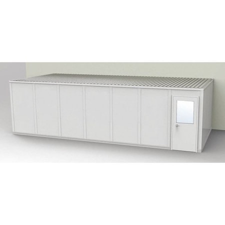 3-Wall Modular In-Plant Office, 8 ft 1 3/4 in H, 28 ft 4 1/2 in W, 12 ft 1 1/4 in D, Gray MPN:GV1228G-3