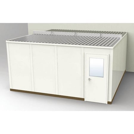 3-Wall Modular In-Plant Office, 8 ft 1 3/4 in H, 16 ft 4 1/2 in W, 16 ft 1 1/4 in D, Beige MPN:GV1616-3